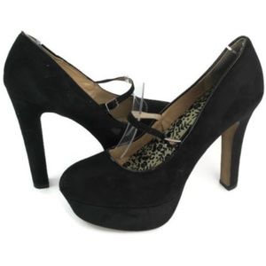 Elle Women's Black Mary Jane Platform Pumps Size 9
